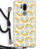 Regenboog: LG G7 Thinq Transparant Hoesje met koord