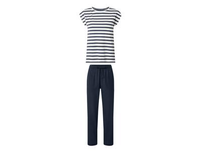 esmara Dames pyjama (Donkerblauw/wit, XL (48/50))