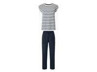 esmara Dames pyjama (Donkerblauw/wit, XL (48/50))