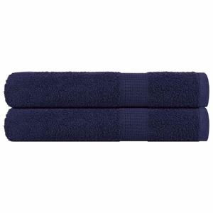 VidaXL Saunahanddoeken 2 st 80x200 cm 360 g/m² 100% katoen marineblauw