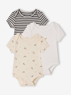Set van 3 body's baby korte mouwen hond antraciet Set van 3 body's baby korte mouwen hond antraciet