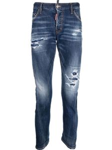 DSQUARED2 jean slim à effet usé - Bleu