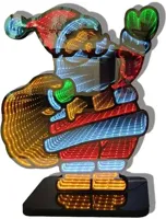Infinity light kerstman met zak 40cm rood, wit