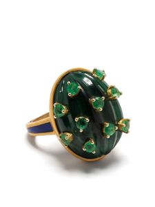 AKANSHA SETHI bague à détails de clous - Or