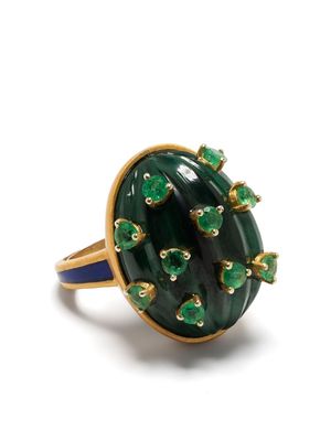 AKANSHA SETHI bague à détails de clous - Or
