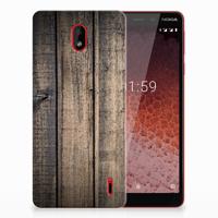 Nokia 1 Plus | Bumper Hoesje | Steigerhout