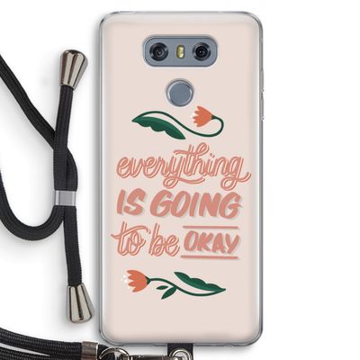 Optimistic flower girl: LG G6 Transparant Hoesje met koord