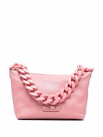 Miu Miu sac porté épaule en cuir à patch logo - Rose - thumbnail