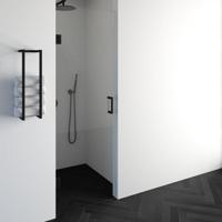 BRAUER Void nisdeur helder glas 70x200 omkeerbaar incl. glascoating mat zwart GS-VON1H70200MZ