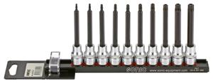 Bitdopset 3/8", TX-H lang 10-dlg. op rail 201013