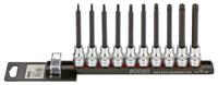 Bitdopset 3/8", TX-H lang 10-dlg. op rail 201013