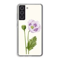 Purple poppy: Samsung Galaxy S21 FE Transparant Hoesje