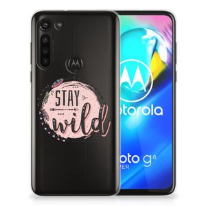 Motorola Moto G8 Power Telefoonhoesje met Naam Boho Stay Wild