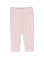 POLO RALPH LAUREN KIDS legging torsadé en cachemire - Rose