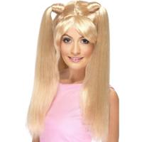 Baby Power blonde damespruik - Carnaval verkleed accessoire - Spice girls look