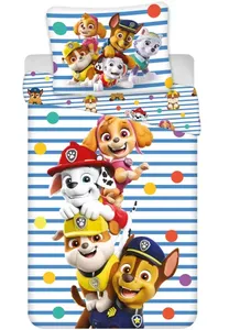 Paw Patrol peuterdekbedovertrek stripes 100 x 135 cm Katoen