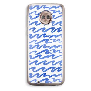 Blauwe golven: Motorola Moto G6 Transparant Hoesje