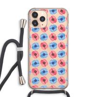 Klaproosjes: iPhone 11 Pro Max Transparant Hoesje met koord