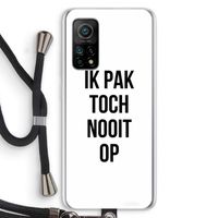 Ik pak nooit op: Xiaomi Mi 10T 5G Transparant Hoesje met koord