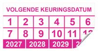 Keuringssticker volgende keuringsdatum rechthoek 50 x 25 mm - 100 stuks (op rol)