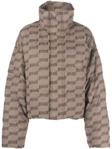 Balenciaga doudoune à motif monogrammé BB - Marron