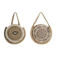 Handtas Dames DKD Home Decor Zwart Beige Natuurlijk 36 x 12 x 36 cm (2 Stuks)