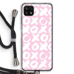XOXO: Samsung Galaxy A22 5G Transparant Hoesje met koord