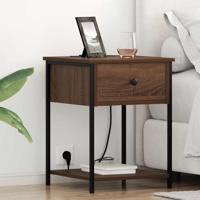 Bedside kasten met lade 2 pcs bruin eikenkleur 42 x 41 x 56 cm