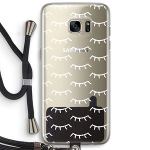 Wimpers: Samsung Galaxy S7 Edge Transparant Hoesje met koord