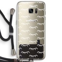 Wimpers: Samsung Galaxy S7 Edge Transparant Hoesje met koord
