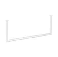 Kledingroede u-vorm wit Ø32 mm - per meter