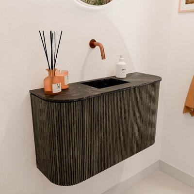 Toiletmeubel Mondiaz Joya Dlux | 73.2 cm | Meubelkleur Shadow | Faye wastafel Lava Wasbak Midden | Zonder kraangat(en)