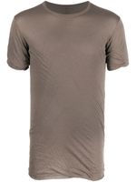 Rick Owens t-shirt à manches retroussées - Marron