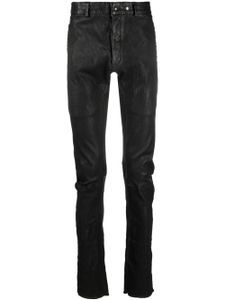 Isaac Sellam Experience low-rise button-up leather trousers - Noir