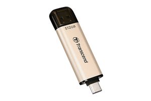 Transcend JetFlash 930C USB flash drive 512 GB USB Type-A / USB Type-C 3.2 Gen 1 (3.1 Gen 1) Goud