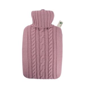 Luxe kruik pastel roze 1.8 liter met gebreide hoes   -