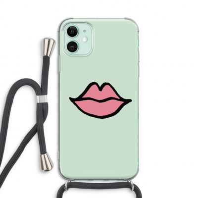 Kusje: iPhone 11 Transparant Hoesje met koord