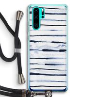 Ink Stripes: Huawei P30 Pro Transparant Hoesje met koord