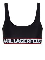 Karl Lagerfeld logo-underband bikini top - Noir