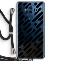 Zwarte vegen: Huawei Mate 10 Pro Transparant Hoesje met koord