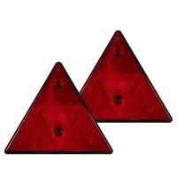 Driehoek reflector rood - 2x - 155 mm - E11 - losse reflector voor aanhanger