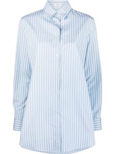 ETRO chemise rayée à manches longues - Bleu