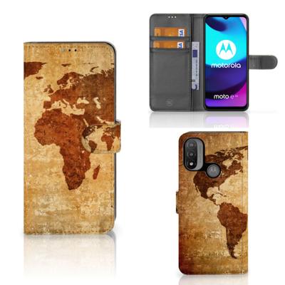 Motorola Moto E20 | E30 | E40 | Flip Cover | Wereldkaart