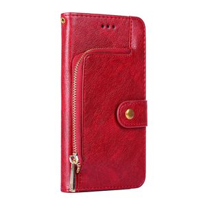 iPhone SE 2022 hoesje - Bookcase - Koord - Pasjeshouder - Portemonnee - Rits - Kunstleer - Rood