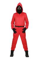 Squid Game Pak Rood Met Masker Cirkel Squid Game Pak Rood Met Masker Cirkel