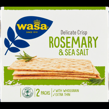 Wasa Delicate Crisp Rosemary & Sea Salt 190 g bij Jumbo