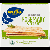 Wasa Delicate Crisp Rosemary & Sea Salt 190 g bij Jumbo