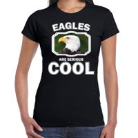 Dieren arend t-shirt zwart dames - eagles are cool shirt