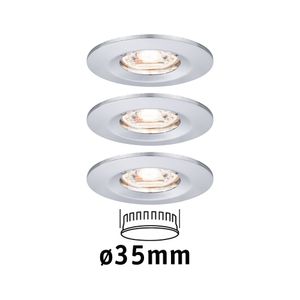 Paulmann 94303 EBL Nova mini Coin LED-inbouwlamp Set van 3 stuks LED 4 W Chroom