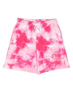 Calvin Klein Kids short en jean à motif tie dye - Rose